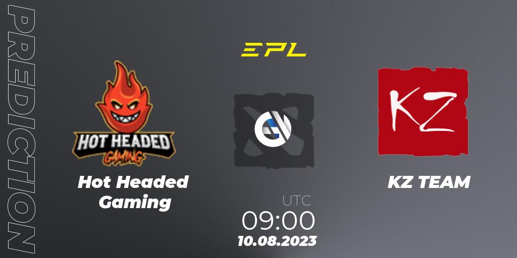 Hot Headed Gaming vs KZ TEAM: Match Prediction. 09.08.23, Dota 2, European Pro League Season 11