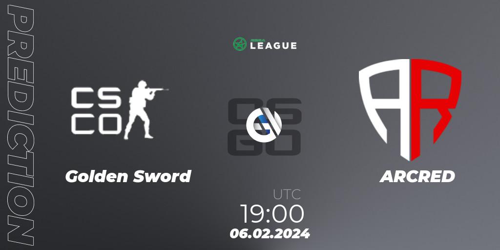 Golden Sword vs ARCRED: Match Prediction. 16.02.24, CS2 (CS:GO), ESEA Season 48: Advanced Division - Europe