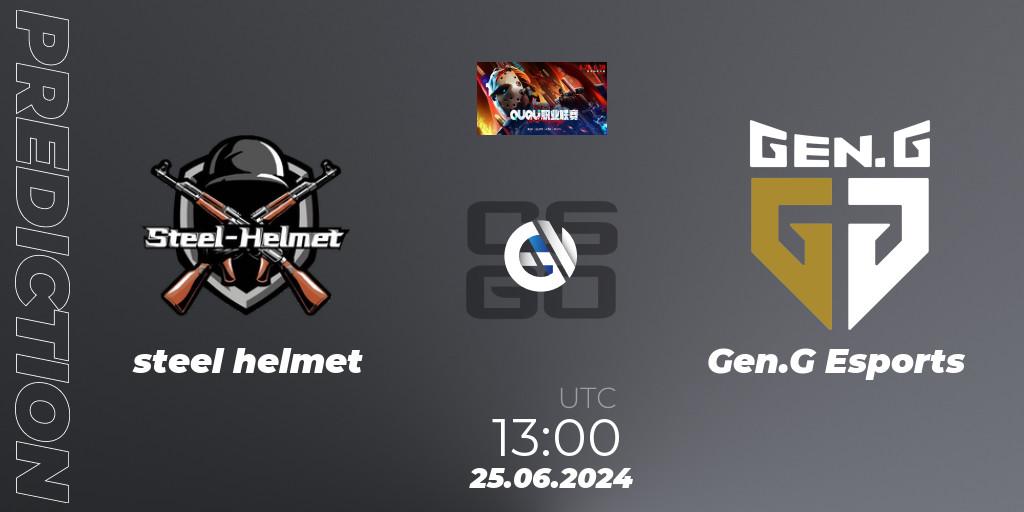 steel helmet vs Gen.G Esports: Match Prediction. 25.06.2024 at 13:00, Counter-Strike (CS2), QU Pro League
