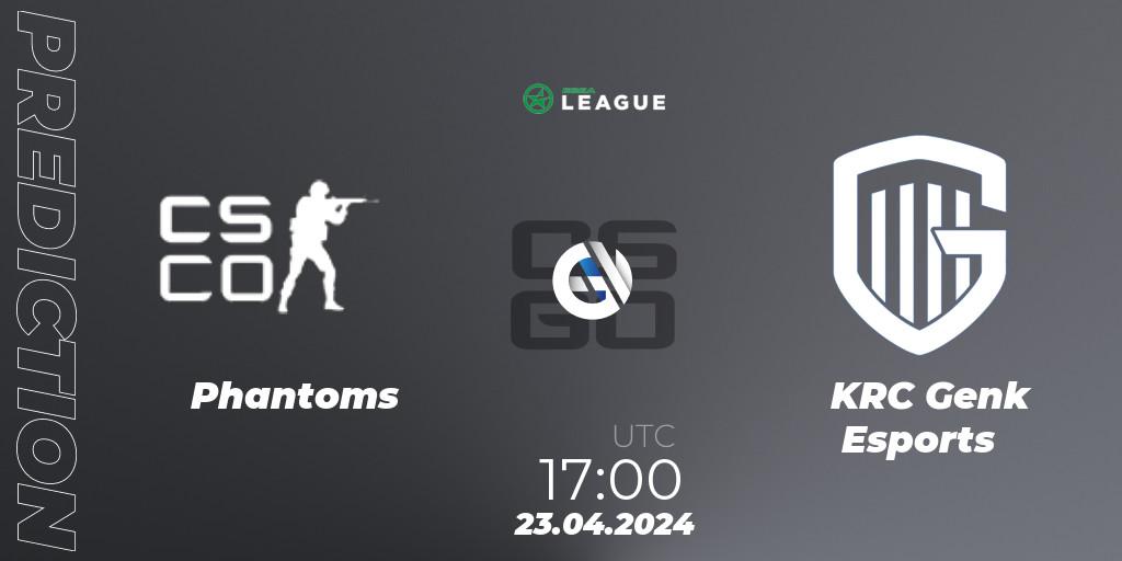 Phantoms vs KRC Genk Esports: Match Prediction. 23.04.24, CS2 (CS:GO), ESEA Season 49: Advanced Division - Europe