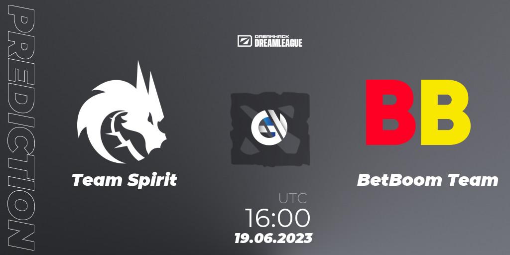 Team Spirit vs BetBoom Team: Match Prediction. 19.06.23, Dota 2, DreamLeague Season 20 - Group Stage 2