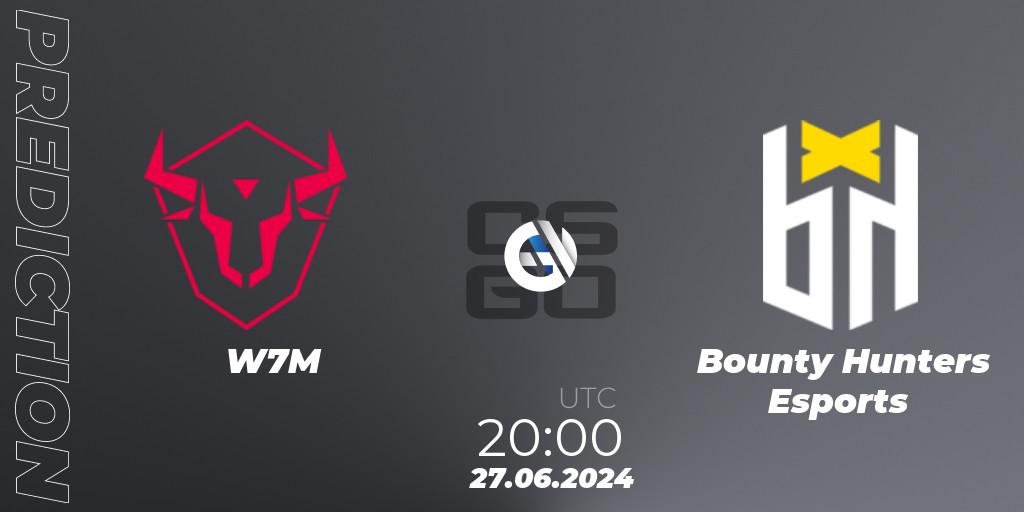 W7M vs Bounty Hunters Esports: Match Prediction. 27.06.2024 at 20:00, Counter-Strike (CS2), Aorus League 2024 Season 1: Brazil