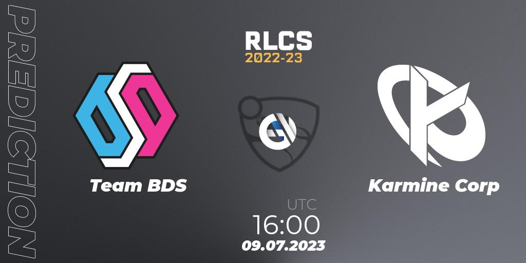 Team BDS vs Karmine Corp: Match Prediction. 09.07.2023 at 16:00, Rocket League, RLCS 2022-23 Spring Major