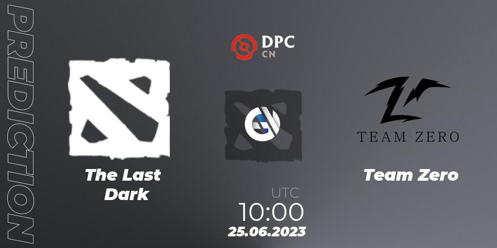 The Last Dark vs Team Zero: Match Prediction. 25.06.23, Dota 2, DPC 2023 Tour 3: CN Division II (Lower)