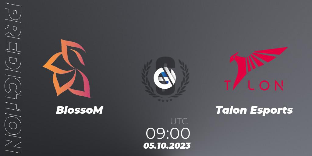 BlossoM vs Talon Esports: Match Prediction. 05.10.2023 at 09:00, Rainbow Six, South Korea League 2023 - Stage 2 - Last Chance Qualifiers