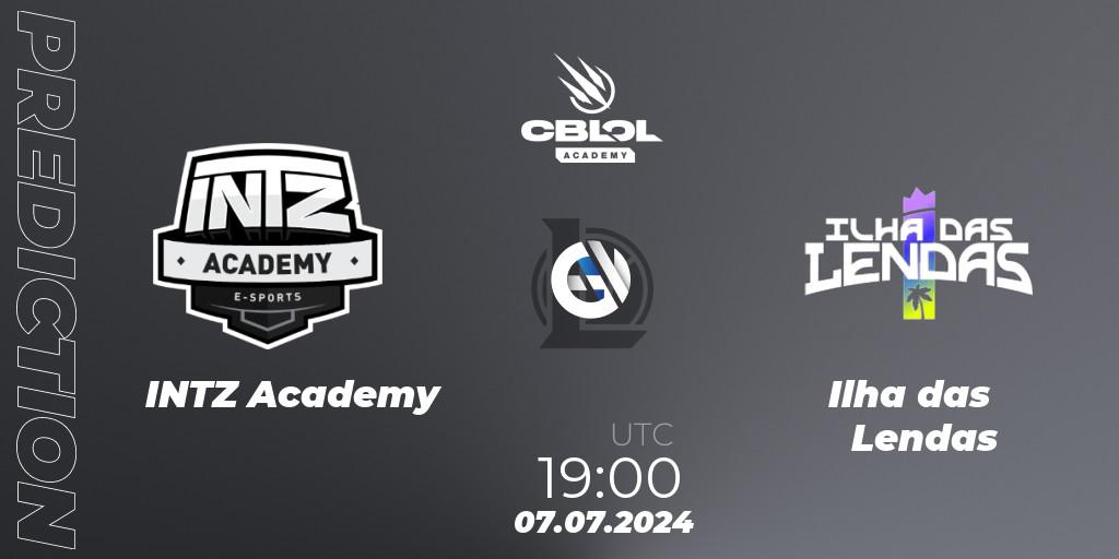 INTZ Academy vs Ilha das Lendas: Match Prediction. 08.07.2024 at 19:00, LoL, CBLOL Academy 2024