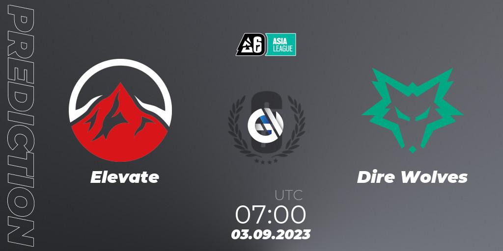 Elevate vs Dire Wolves: Match Prediction. 03.09.2023 at 07:00, Rainbow Six, SEA League 2023 - Stage 2