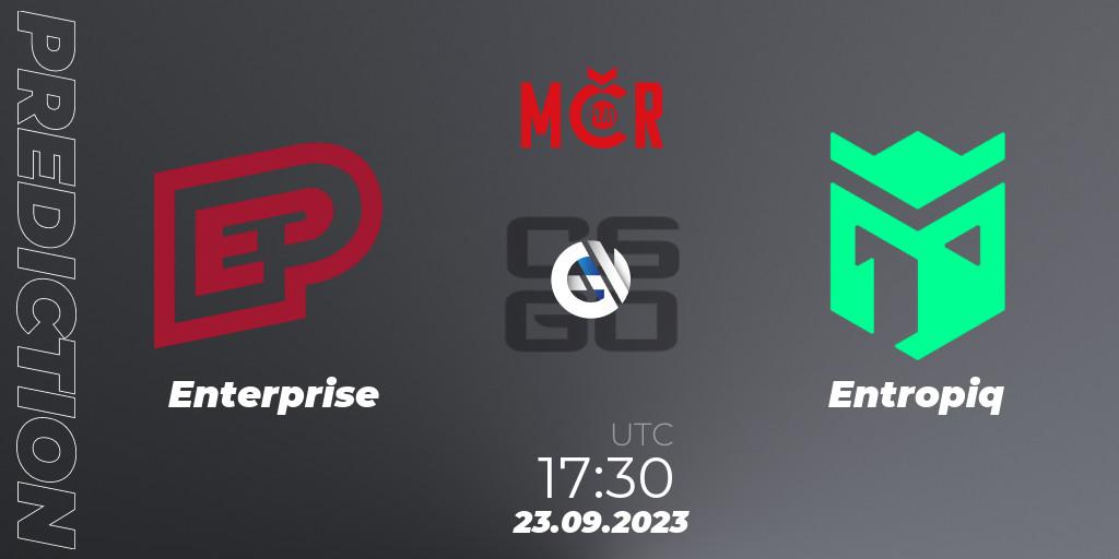 Enterprise vs Entropiq: Match Prediction. 23.09.2023 at 17:30, Counter-Strike (CS2), Tipsport Cup Prague Fall 2023: Closed Qualifier