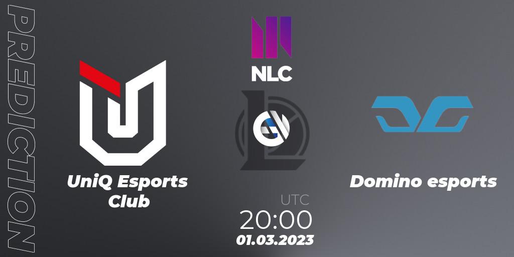 UniQ Esports Club vs Domino esports: Match Prediction. 01.03.2023 at 20:00, LoL, NLC 1st Division Spring 2023