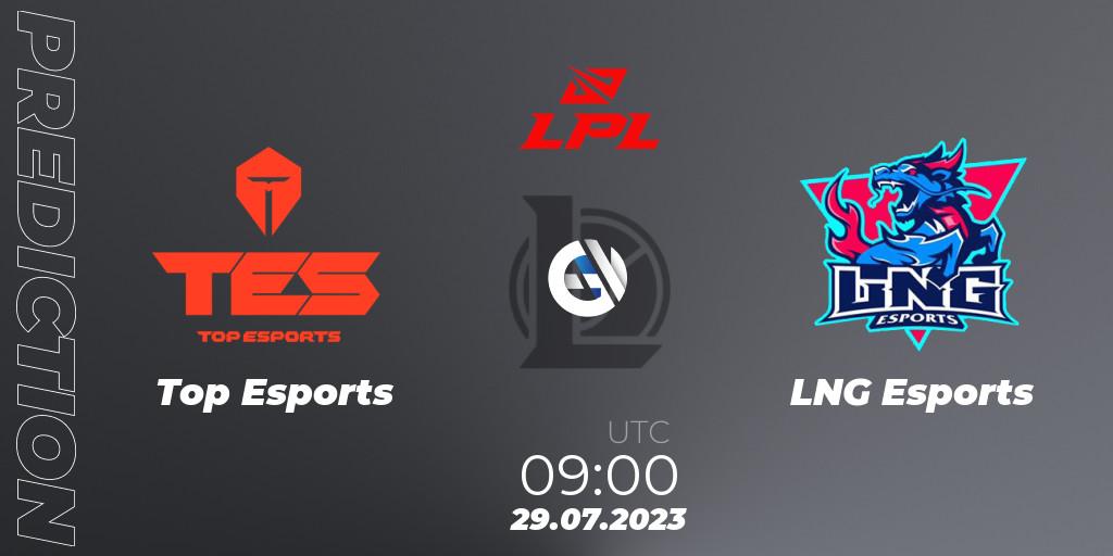 Top Esports vs LNG Esports: Match Prediction. 29.07.23, LoL, LPL Summer 2023 - Playoffs