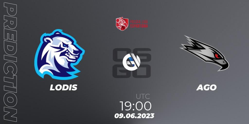 LODIS vs AGO: Match Prediction. 09.06.23, CS2 (CS:GO), Polish Esports League 2023 Split 2