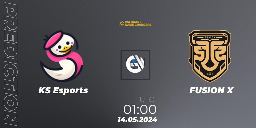 KS Esports vs FUSION X: Match Prediction. 14.05.2024 at 01:00, VALORANT, VCT 2024: Game Changers LAN - Opening