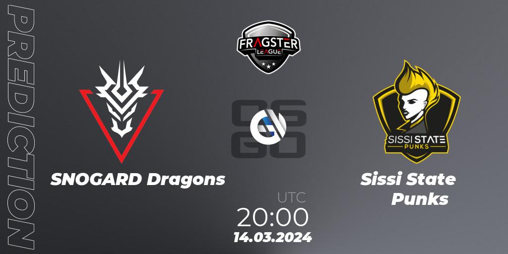 SNOGARD Dragons vs Sissi State Punks: Match Prediction. 14.03.24, CS2 (CS:GO), Fragster League Season 5