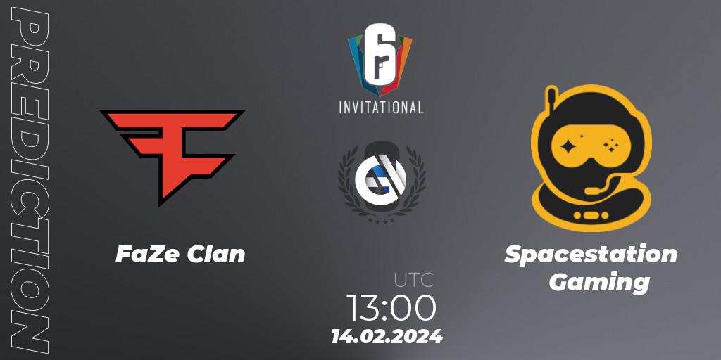 FaZe Clan vs Spacestation Gaming: Match Prediction. 14.02.2024 at 13:00, Rainbow Six, Six Invitational 2024 - Group Stage