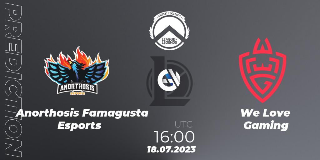 Anorthosis Famagusta Esports vs We Love Gaming: Match Prediction. 18.07.23, LoL, Greek Legends League Summer 2023