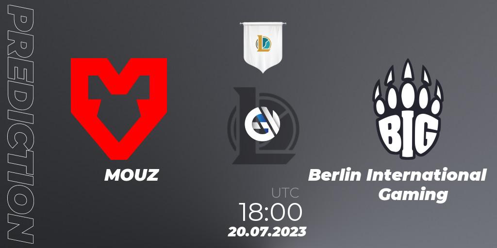 MOUZ vs Berlin International Gaming: Match Prediction. 21.07.2023 at 18:00, LoL, Prime League Summer 2023 - Group Stage