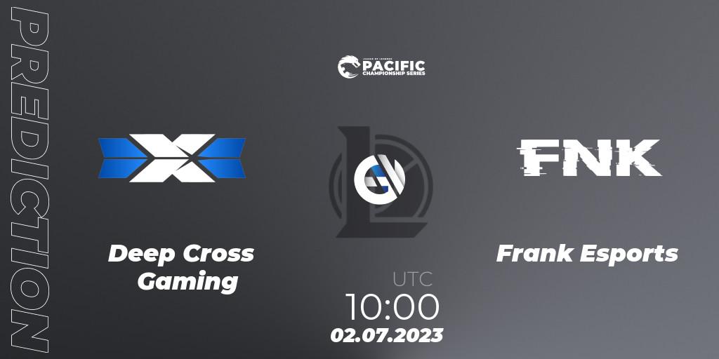 Deep Cross Gaming vs Frank Esports: Match Prediction. 02.07.23, LoL, PACIFIC Championship series Group Stage