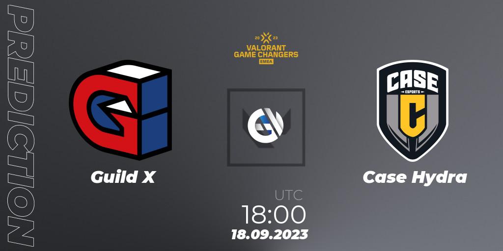 Guild X vs Case Hydra: Match Prediction. 18.09.2023 at 18:00, VALORANT, VCT 2023: Game Changers EMEA Stage 3 - Group Stage