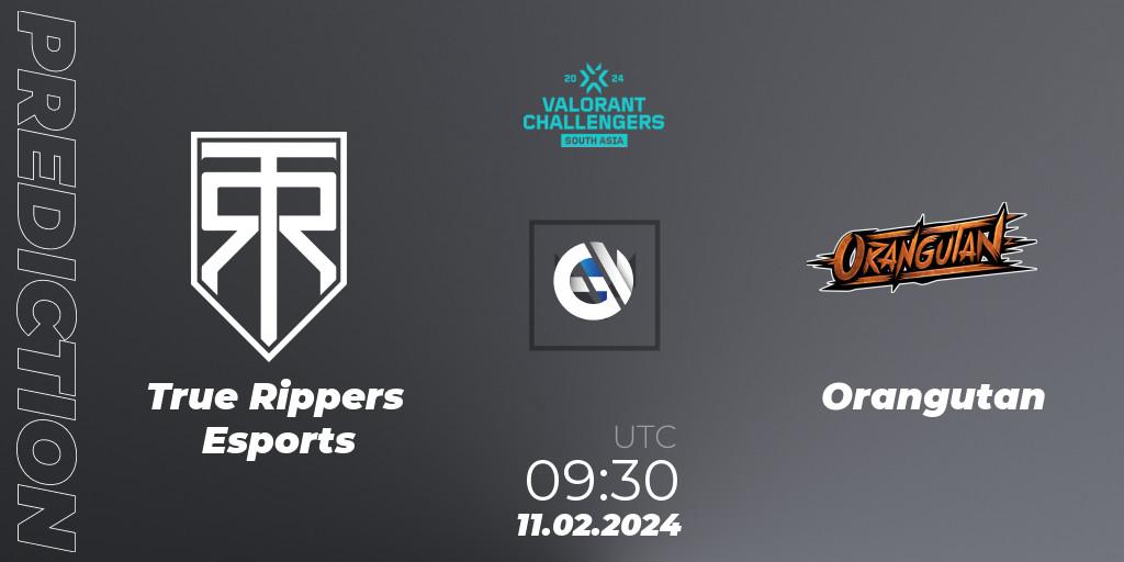 True Rippers Esports vs Orangutan: Match Prediction. 11.02.24, VALORANT, VALORANT Challengers 2024: South Asia Split 1 - Cup 1
