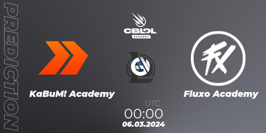 KaBuM! Academy vs Fluxo Academy: Match Prediction. 06.03.24, LoL, CBLOL Academy Split 1 2024