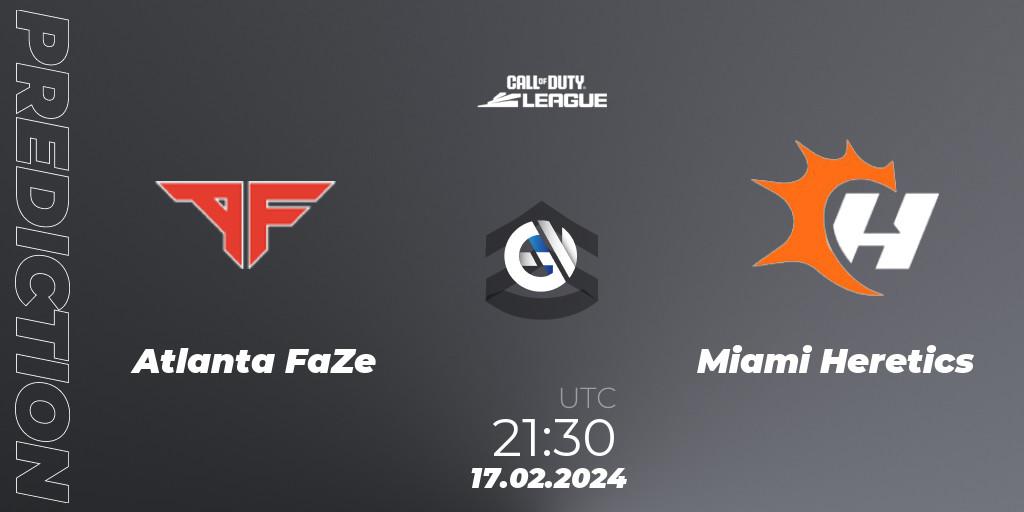 Atlanta FaZe vs Miami Heretics: Match Prediction. 17.02.2024 at 21:30, Call of Duty, Call of Duty League 2024: Stage 2 Major Qualifiers