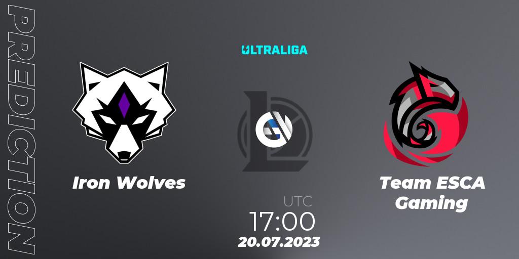 Iron Wolves vs Team ESCA Gaming: Match Prediction. 20.07.2023 at 17:00, LoL, Ultraliga Season 10 2023 Regular Season