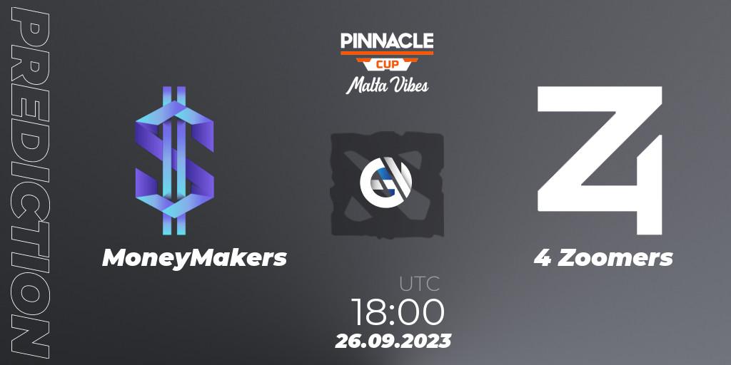 MoneyMakers vs 4 Zoomers: Match Prediction. 26.09.23, Dota 2, Pinnacle Cup: Malta Vibes #4