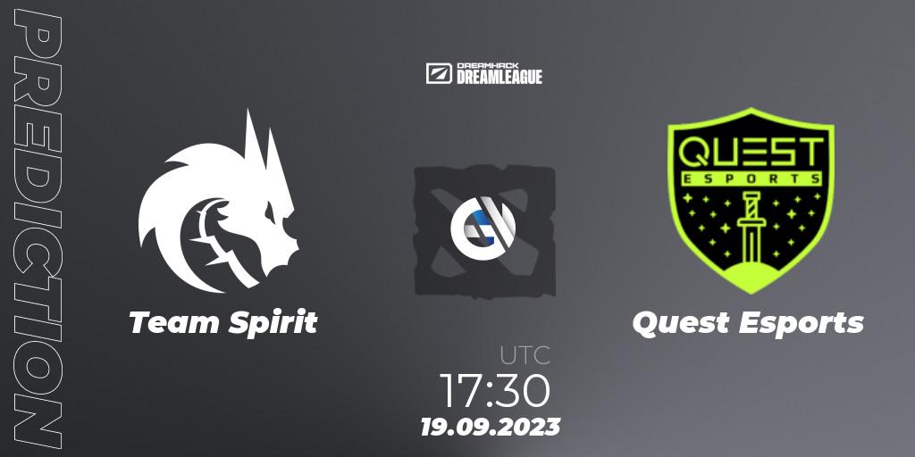 Team Spirit vs PSG Quest: Match Prediction. 19.09.2023 at 17:30, Dota 2, DreamLeague Season 21