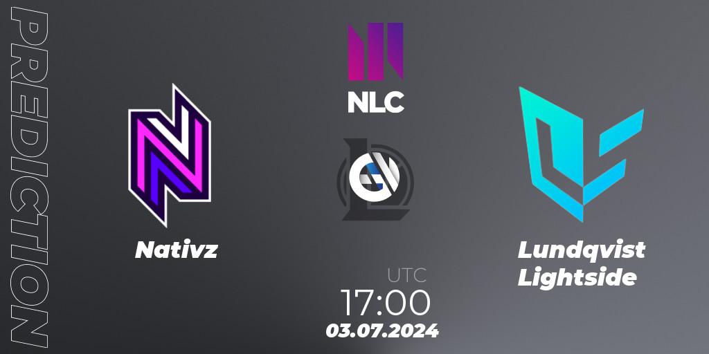 Nativz vs Lundqvist Lightside: Match Prediction. 03.07.2024 at 17:00, LoL, NLC 1st Division Summer 2024