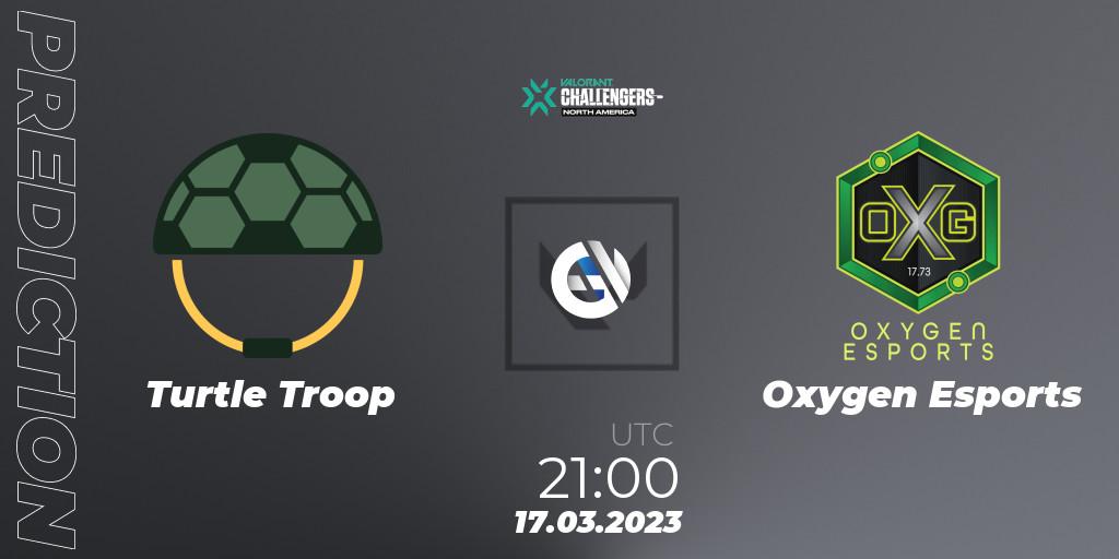 Turtle Troop vs Oxygen Esports: Match Prediction. 17.03.2023 at 20:10, VALORANT, VALORANT Challengers 2023: North America Split 1