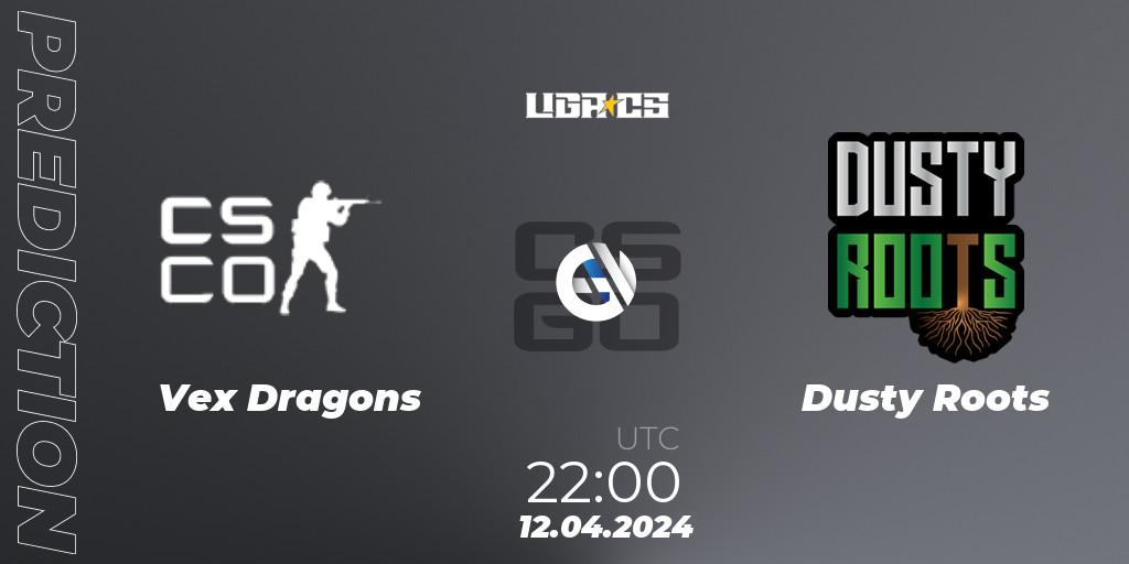 Vex Dragons vs Dusty Roots: Match Prediction. 12.04.2024 at 22:00, Counter-Strike (CS2), LIGA CS: Summer 2024