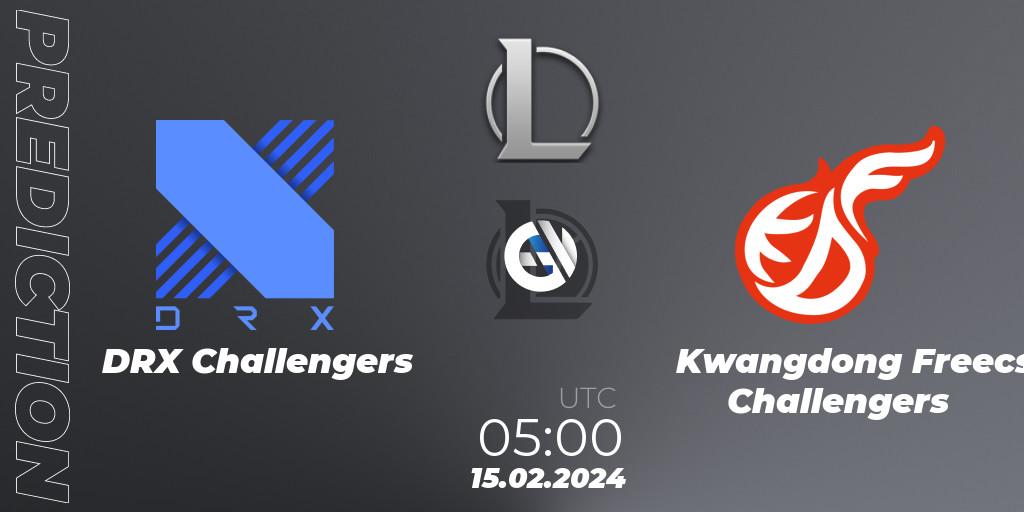 DRX Challengers vs Kwangdong Freecs Challengers: Match Prediction. 15.02.24, LoL, LCK Challengers League 2024 Spring - Group Stage