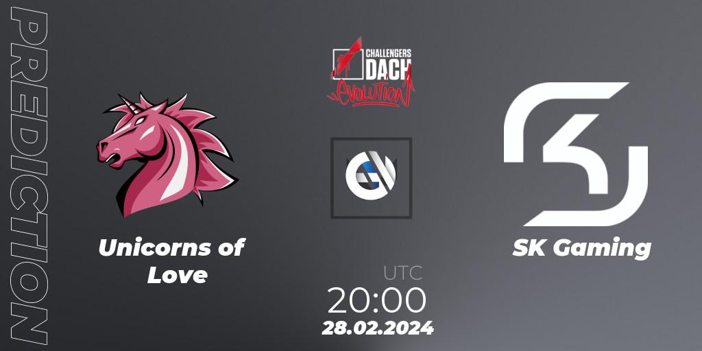Unicorns of Love vs SK Gaming: Match Prediction. 28.02.24, VALORANT, VALORANT Challengers 2024 DACH: Evolution Split 1