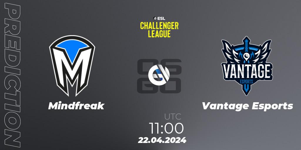 Mindfreak vs Vantage Esports: Match Prediction. 22.04.24, CS2 (CS:GO), ESL Challenger League Season 47: Oceania