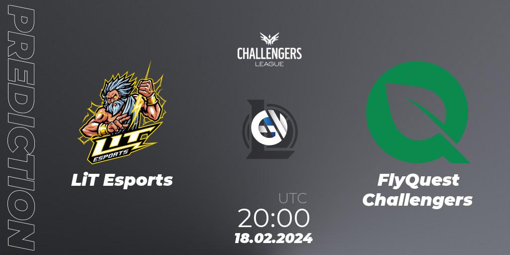 LiT Esports vs FlyQuest Challengers: Match Prediction. 18.02.24, LoL, NACL 2024 Spring - Group Stage