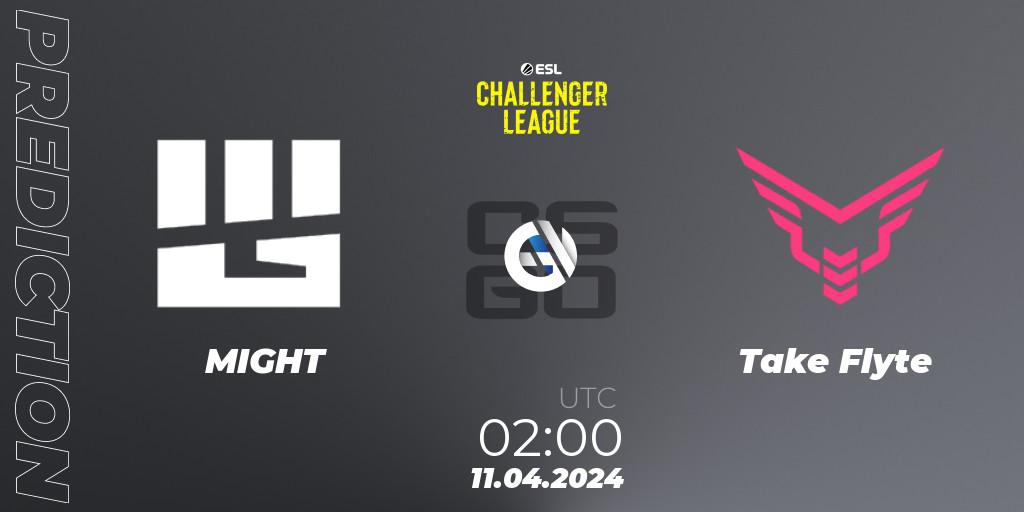 MIGHT vs Take Flyte: Match Prediction. 11.04.24, CS2 (CS:GO), ESL Challenger League Season 47: North America