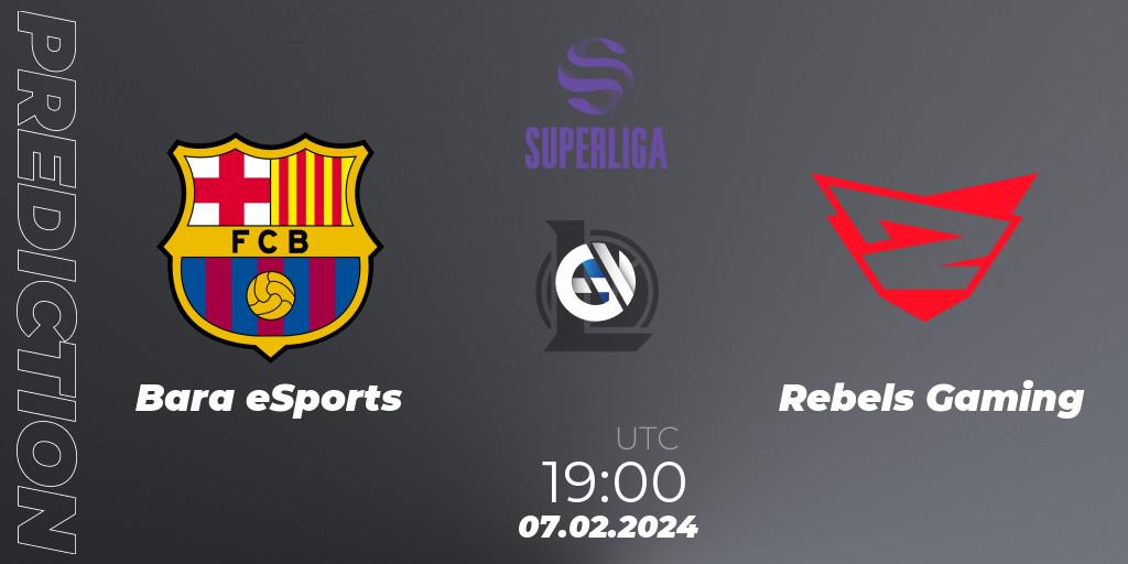 Barça eSports vs Rebels Gaming: Match Prediction. 07.02.2024 at 19:00, LoL, Superliga Spring 2024 - Group Stage