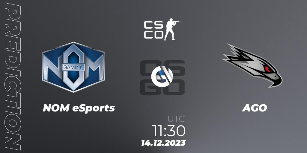 NOM eSports vs AGO: Match Prediction. 15.12.23, CS2 (CS:GO), European Pro League Season 13: Division 2