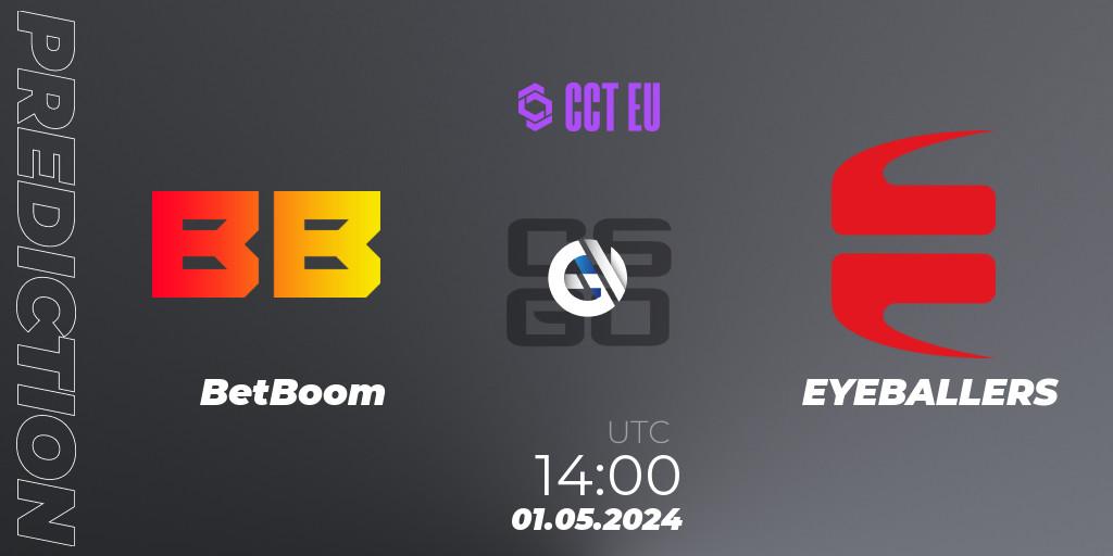 BetBoom vs EYEBALLERS: Match Prediction. 01.05.2024 at 14:00, Counter-Strike (CS2), CCT Season 2 Europe Series 1