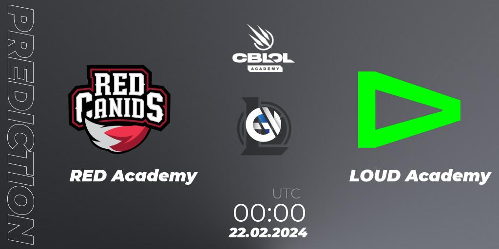 RED Academy vs LOUD Academy: Match Prediction. 22.02.24, LoL, CBLOL Academy Split 1 2024