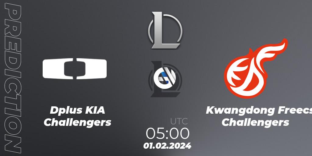 Dplus KIA Challengers vs Kwangdong Freecs Challengers: Match Prediction. 01.02.24, LoL, LCK Challengers League 2024 Spring - Group Stage