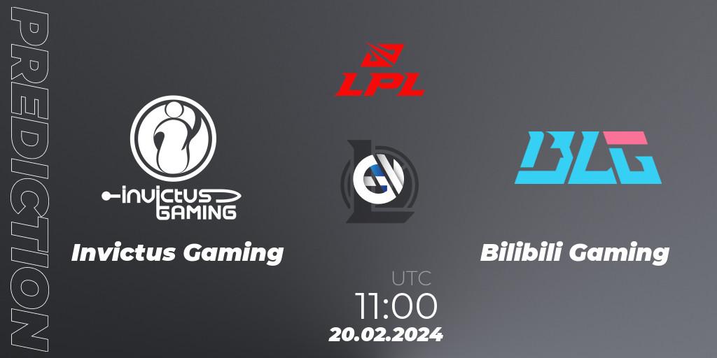 Invictus Gaming vs Bilibili Gaming: Match Prediction. 20.02.2024 at 11:00, LoL, LPL Spring 2024 - Group Stage