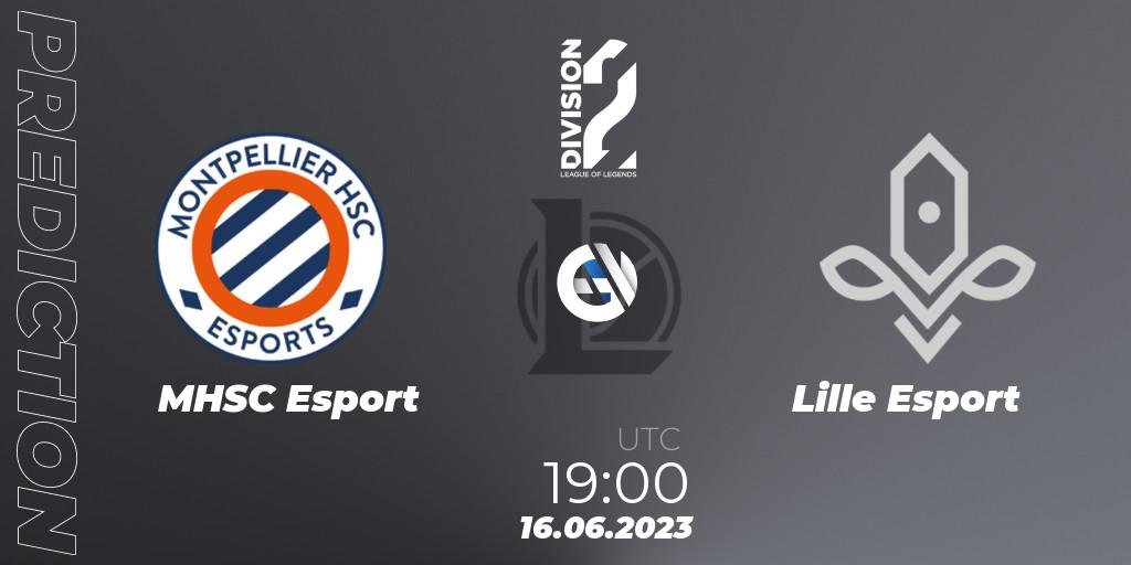 MHSC Esport vs Lille Esport: Match Prediction. 16.06.23, LoL, LFL Division 2 Summer 2023 - Group Stage