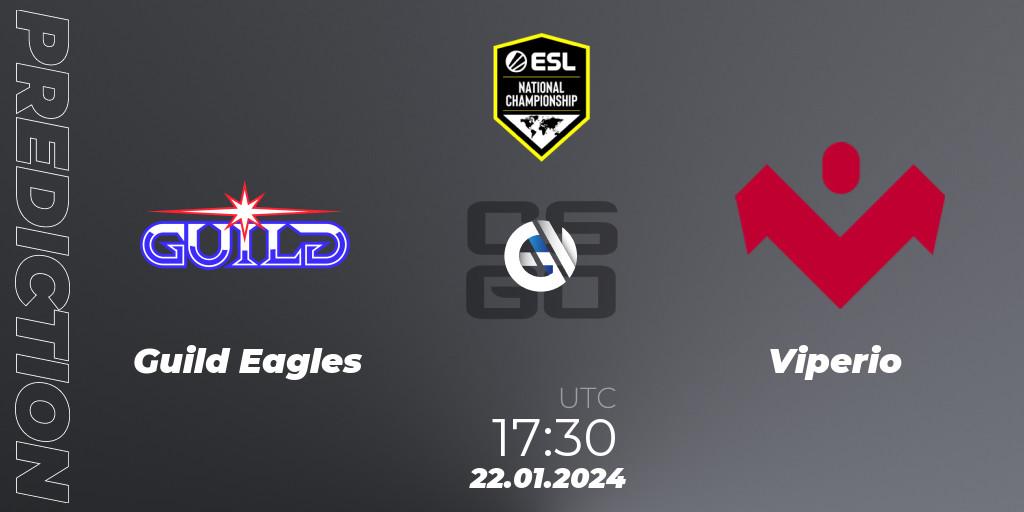 Guild Eagles vs Viperio: Match Prediction. 22.01.2024 at 17:30, Counter-Strike (CS2), ESL Pro League Season 19 NC Europe Qualifier