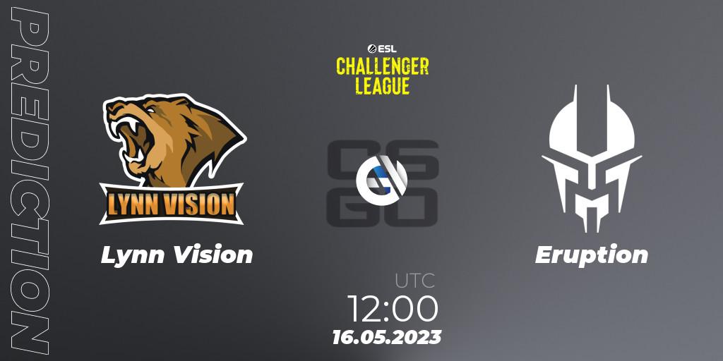 Lynn Vision vs Eruption: Match Prediction. 16.05.2023 at 12:00, Counter-Strike (CS2), ESL Challenger League Season 45: Asia-Pacific