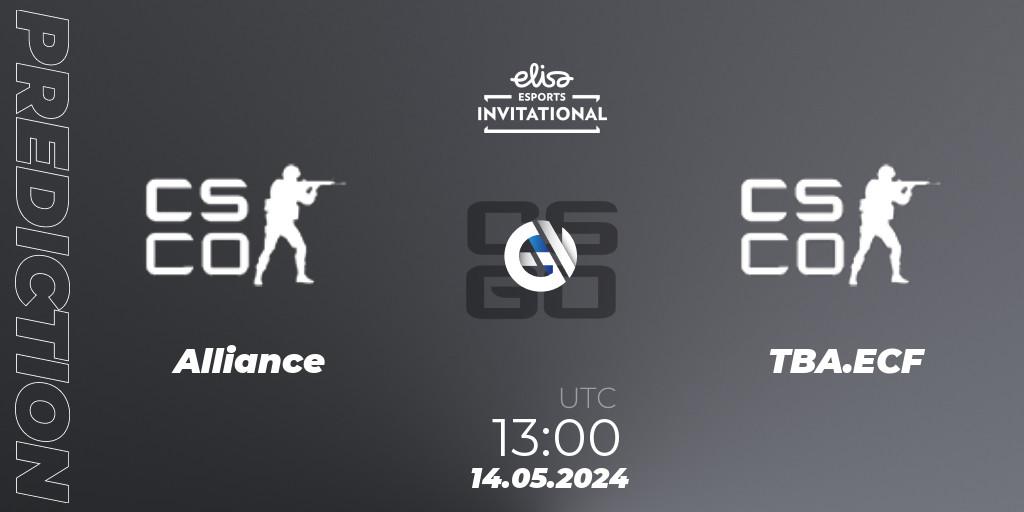 Alliance vs kONO.ECF: Match Prediction. 14.05.2024 at 13:00, Counter-Strike (CS2), Elisa Invitational Spring 2024