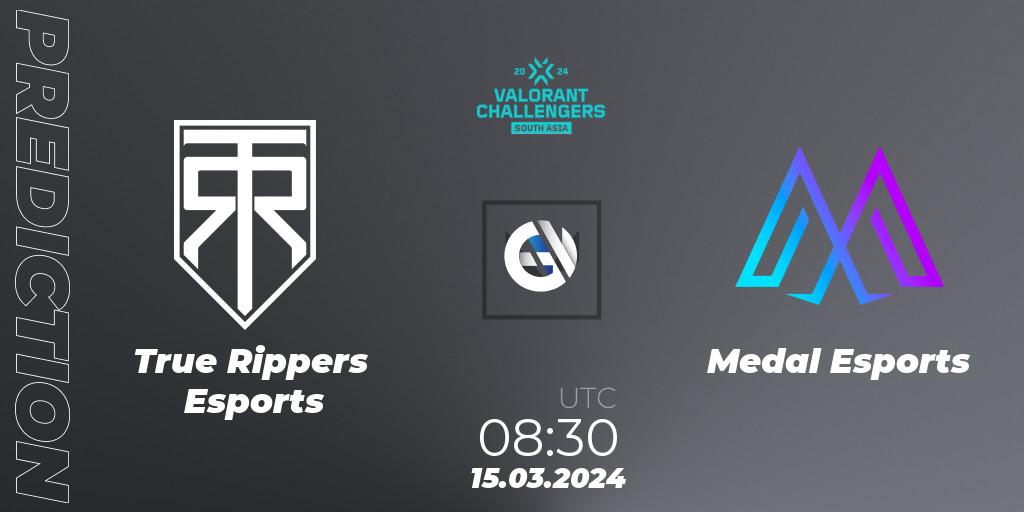 True Rippers Esports vs Medal Esports: Match Prediction. 15.03.24, VALORANT, VALORANT Challengers 2024: South Asia Split 1 - Cup 1