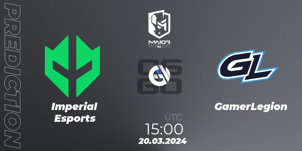 Imperial Esports vs GamerLegion: Match Prediction. 20.03.24, CS2 (CS:GO), PGL CS2 Major Copenhagen 2024 Challengers Stage