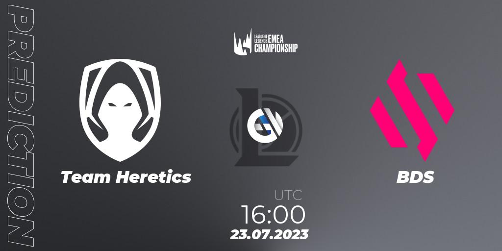 Team Heretics vs BDS: Match Prediction. 23.07.2023 at 18:00, LoL, LEC Summer 2023 - Group Stage