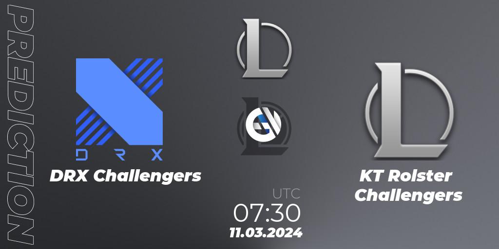 DRX Challengers vs KT Rolster Challengers: Match Prediction. 11.03.24, LoL, LCK Challengers League 2024 Spring - Group Stage